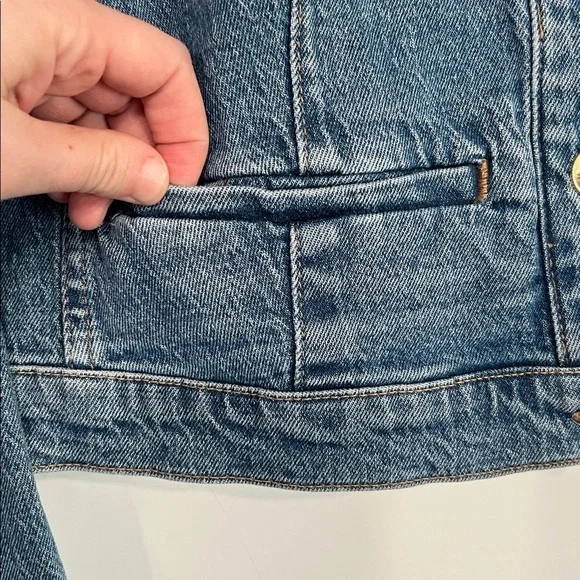 J. Crew Louisa Lady Denim Crop Jacket Size 8 - Picture 5 of 13